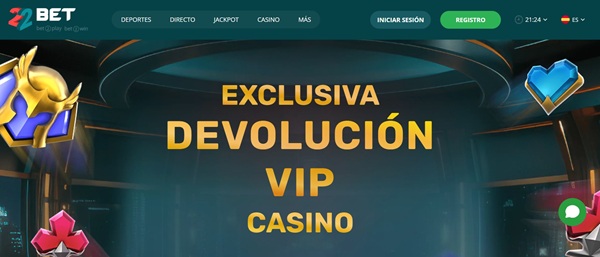 22Bet devolucion de casino VIP