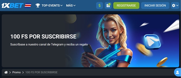 Giros gratis en 1xBet casino Costa Rica