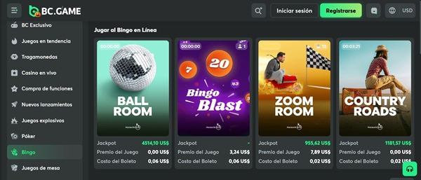Salas de Video Bingo de BC.Game